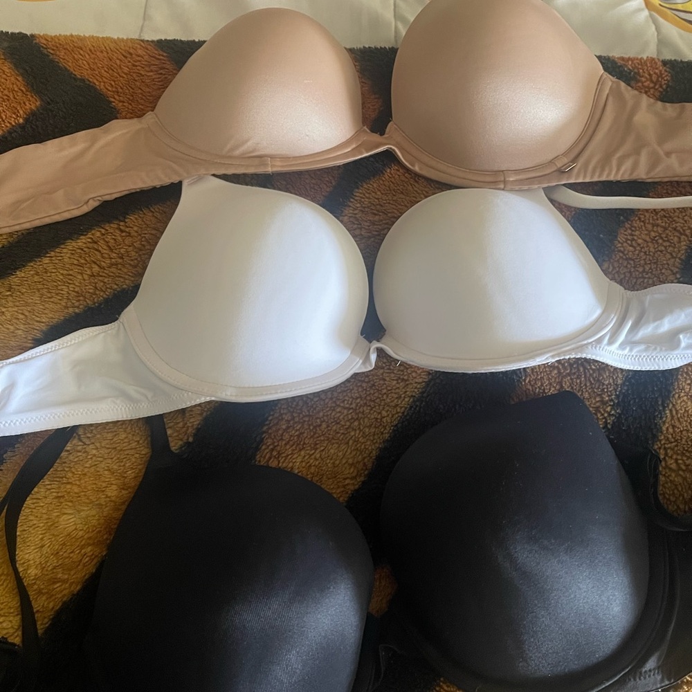 Victoria's Secret Black, White, and Tan Bras
